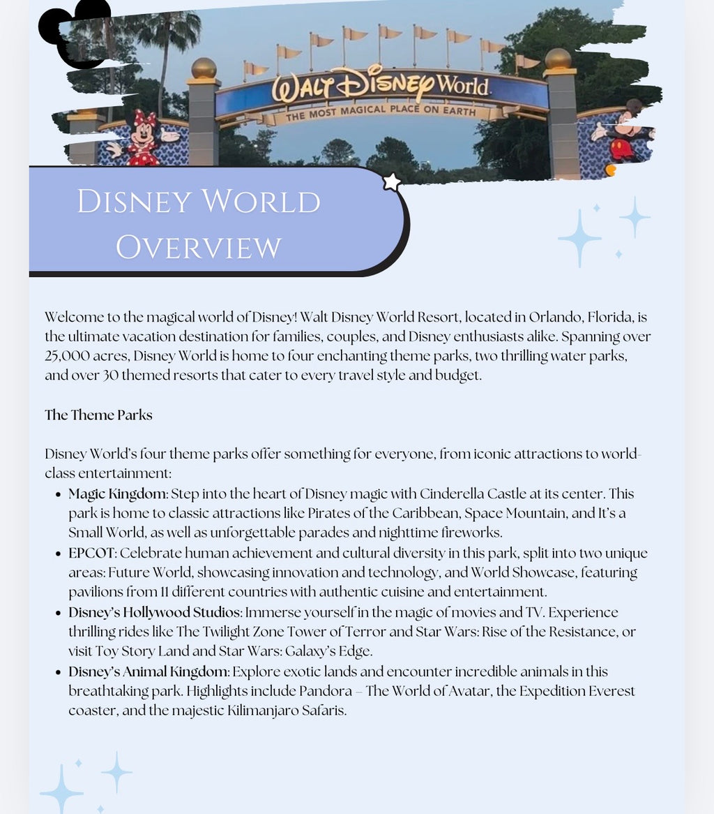 Disney World Vacation Planning Guide