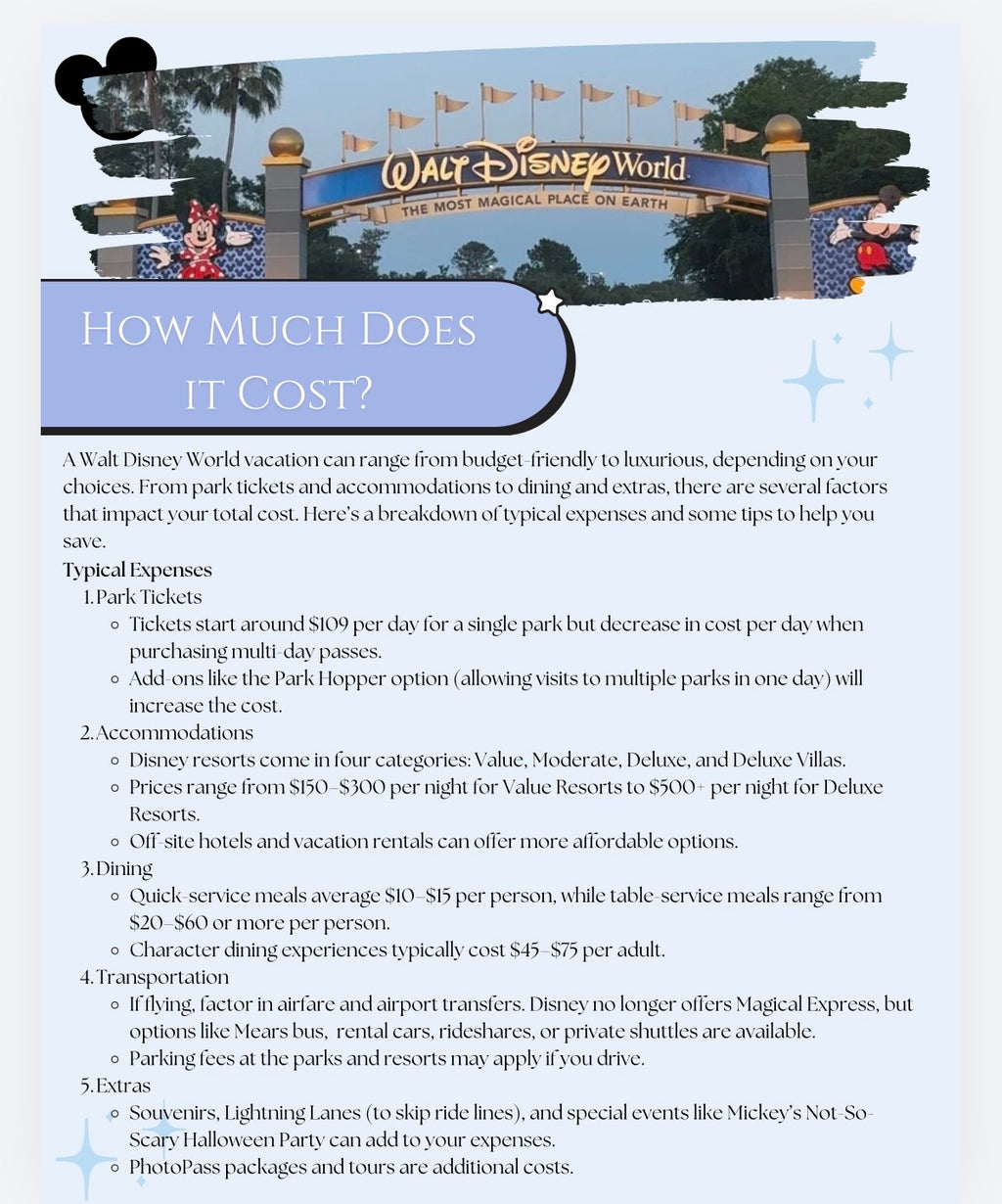 Disney World Vacation Planning Guide