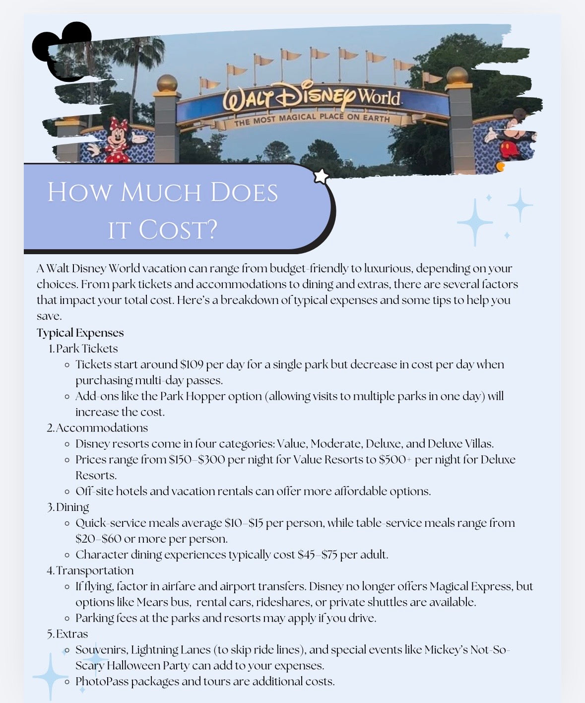 Disney World Vacation Planning Guide