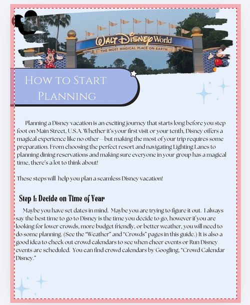 Free Disney World Vacation Planning Guide