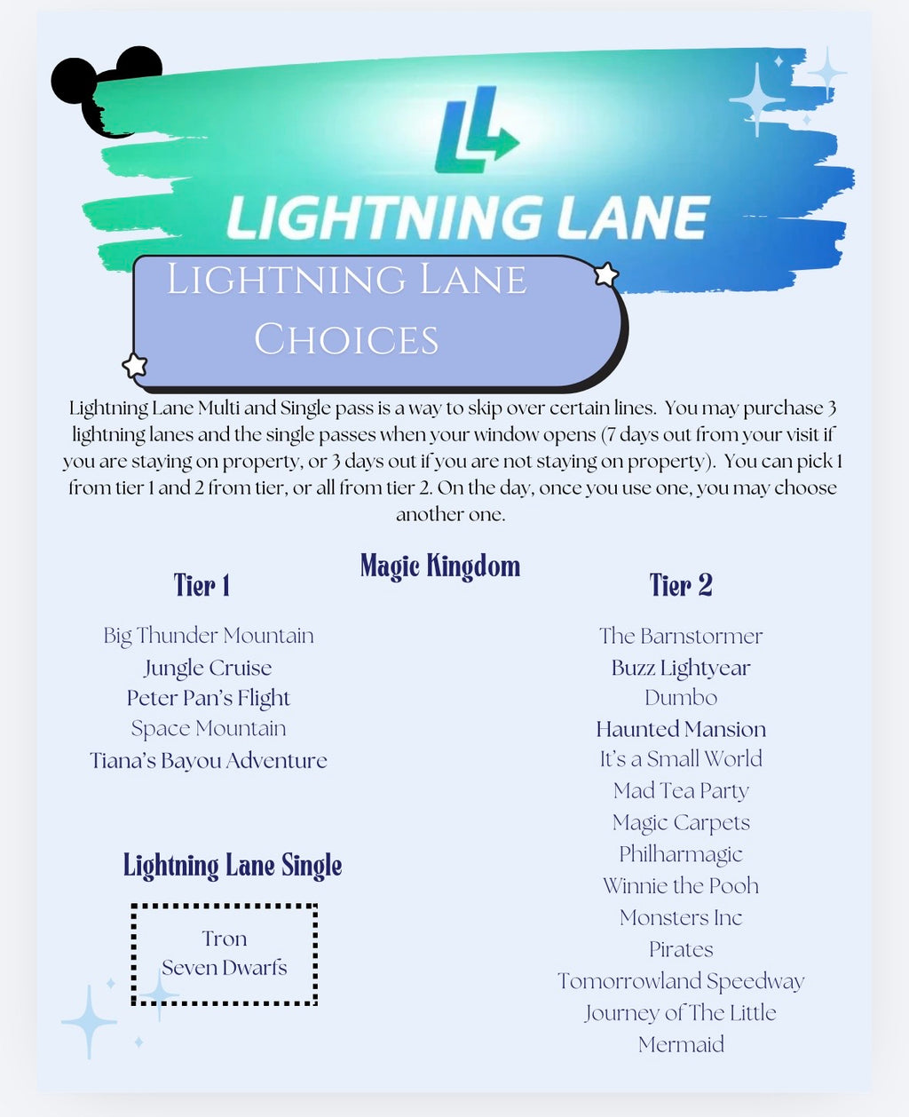 Disney World Lightning Lane Guide